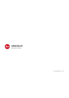 Leica SL2 S manual. Camera Instructions.